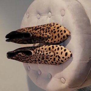 Brian Atwood Leopard Print Booties